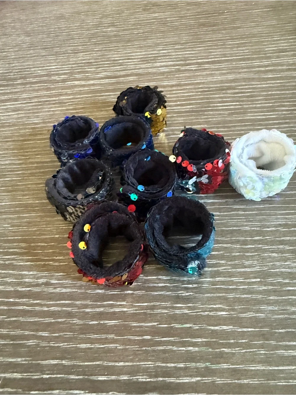 NWOT 9 Sequin Slap Bracelets for Kids party favor